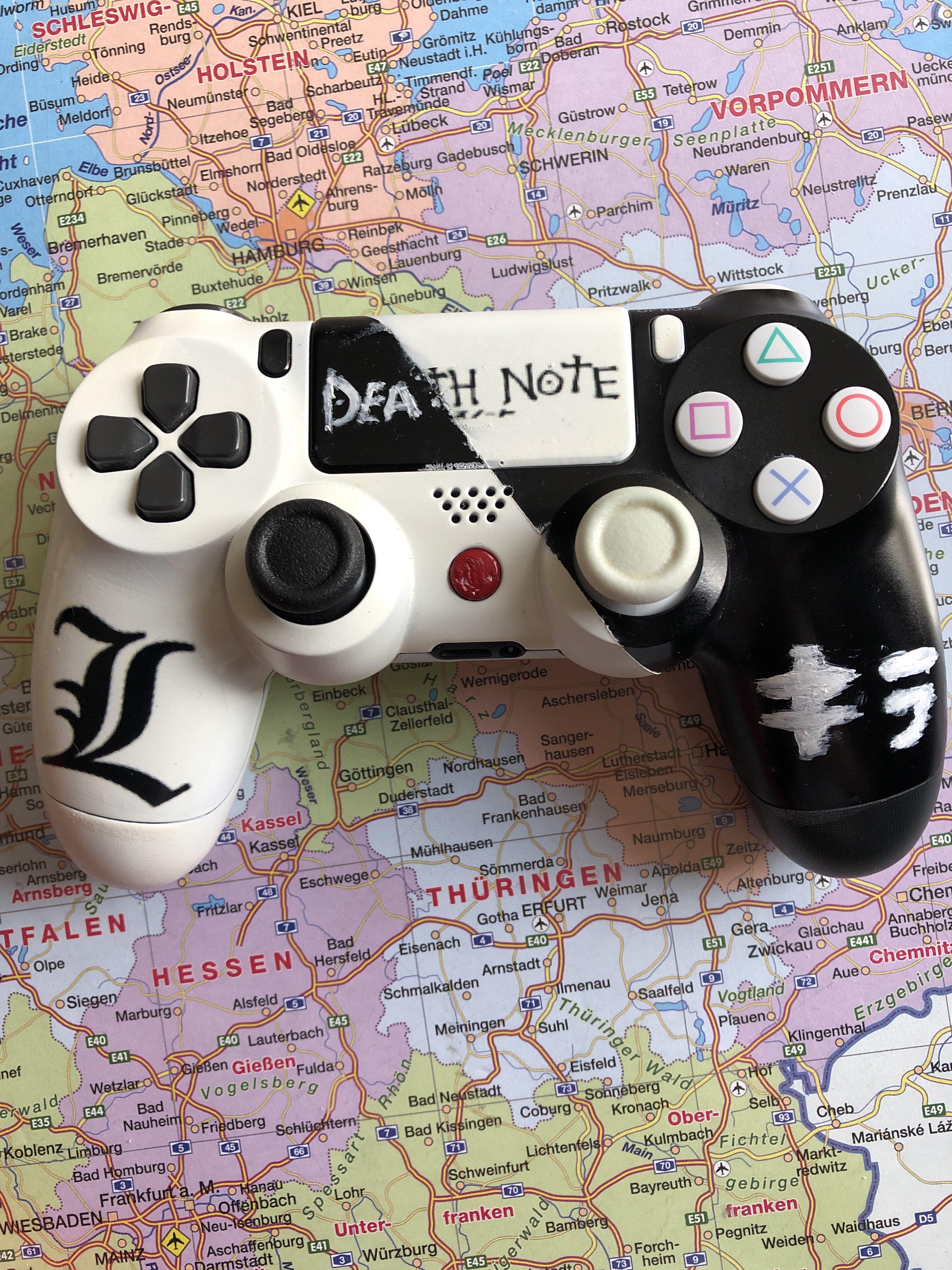 Tried making a Death Note themed DualShock 4. It’s not perfect but I ...