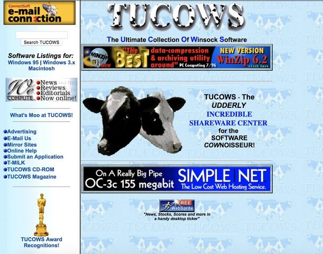 Tucows: The Iconic 1990s Download Site | Scrolller