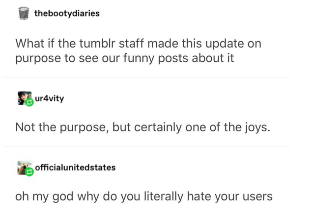 Tumblr staff literally not caring at all about this uproar | Scrolller