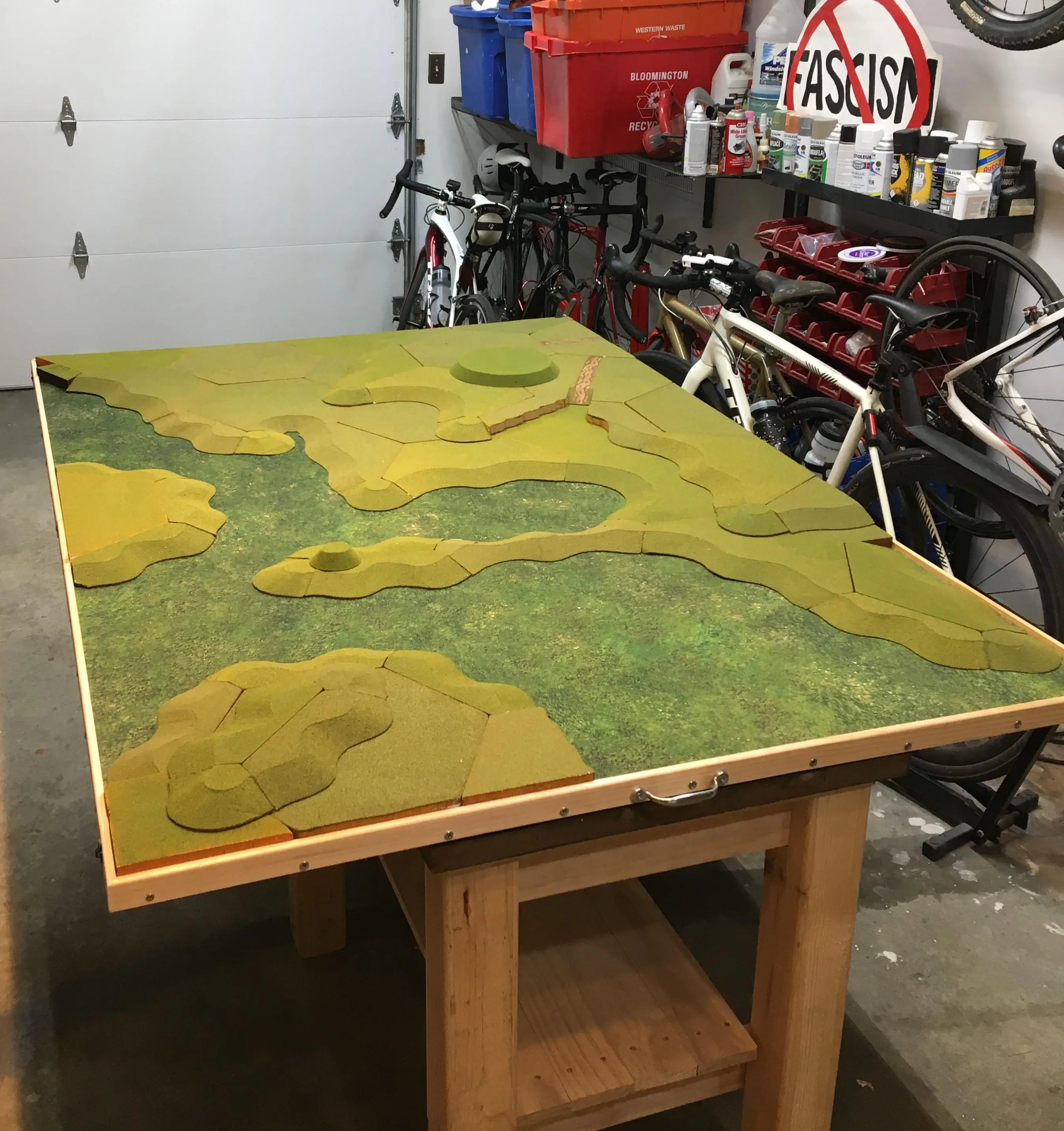 Updating old terrain and making a folding game table. Spending some ...