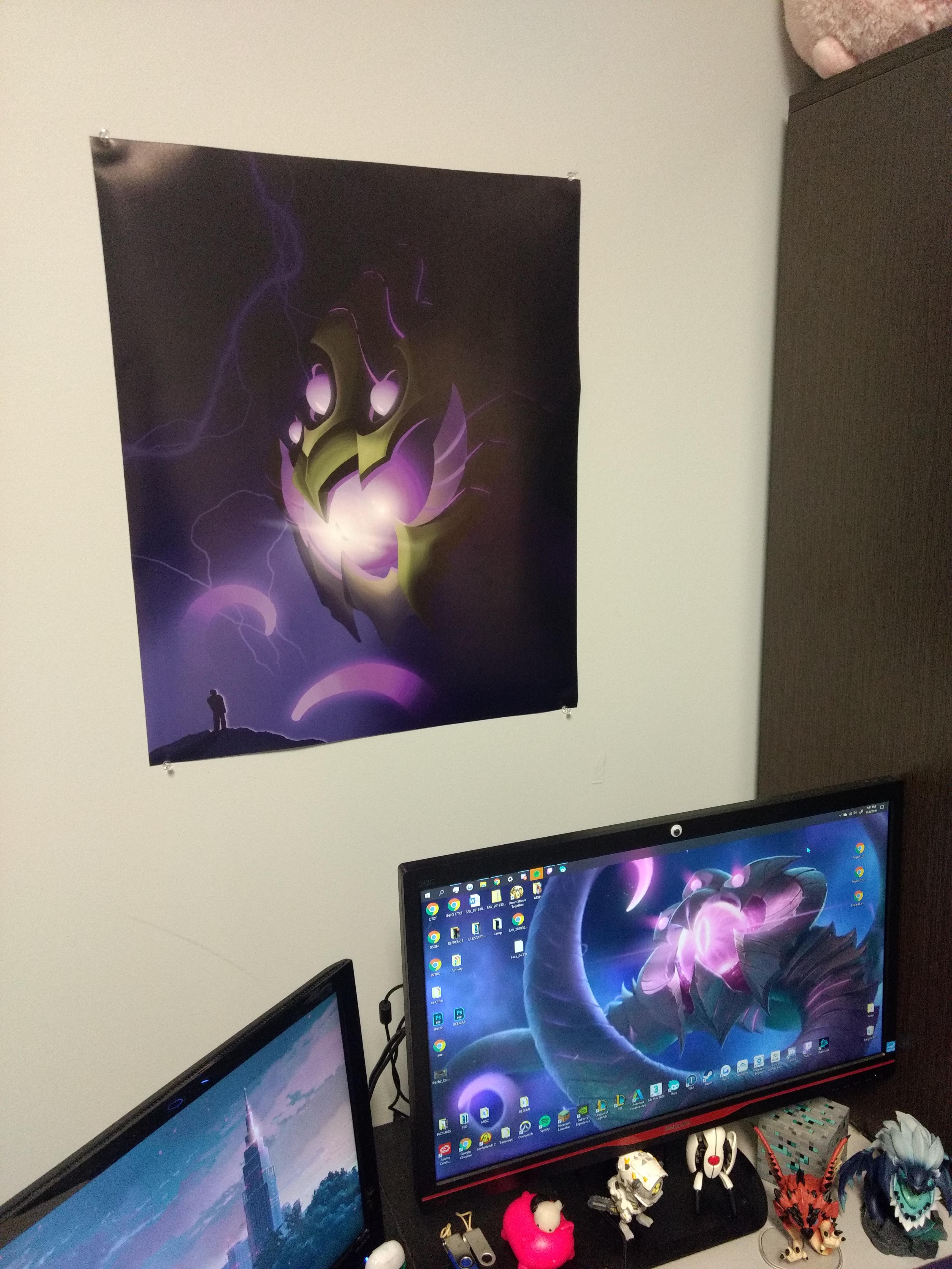 Was finally able to printout my Vel art poster and hang it up right ...