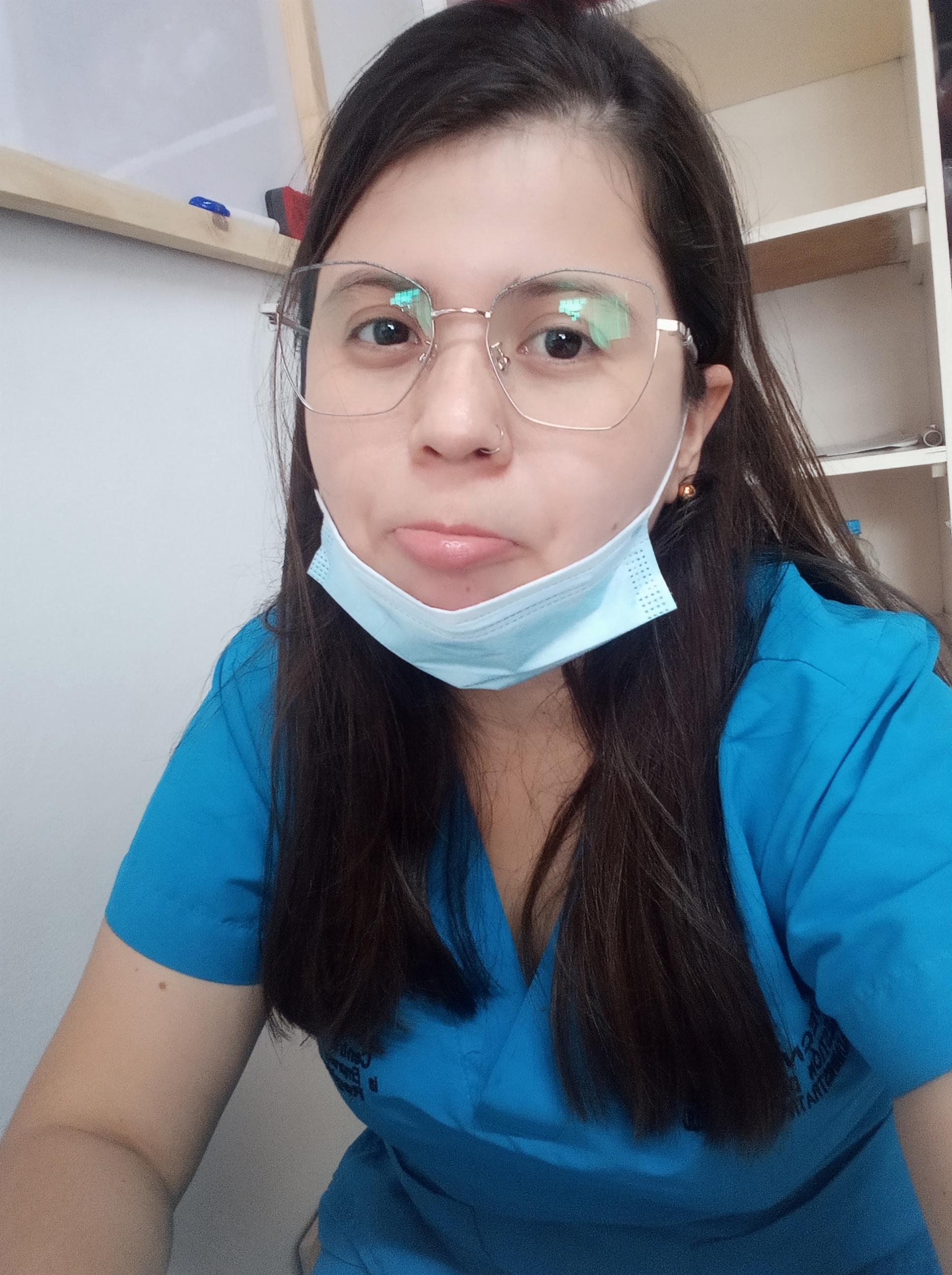 wearing my new glasses, I feel that they look good on me, I feel ...