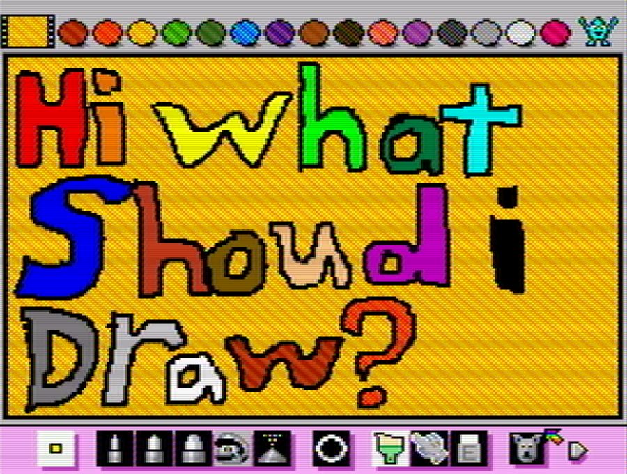 What should I draw in mario paint? Scrolller