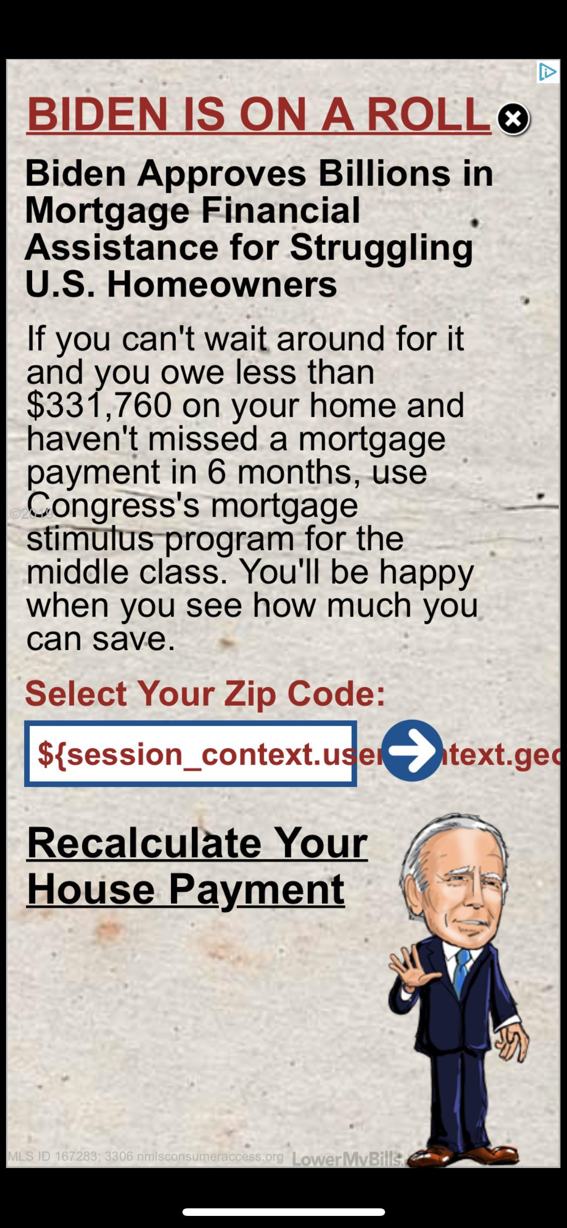 Whats my zip code scrolller