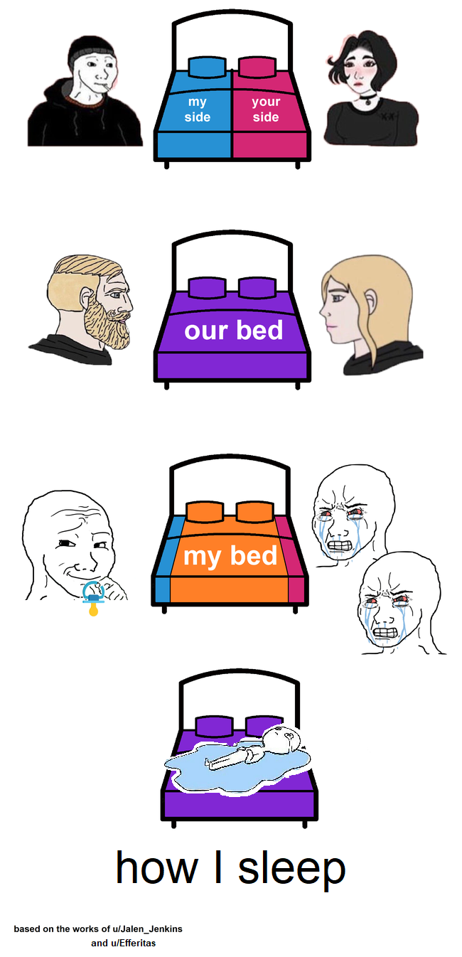 why do i have a double bed and nobody to share it with Scrolller