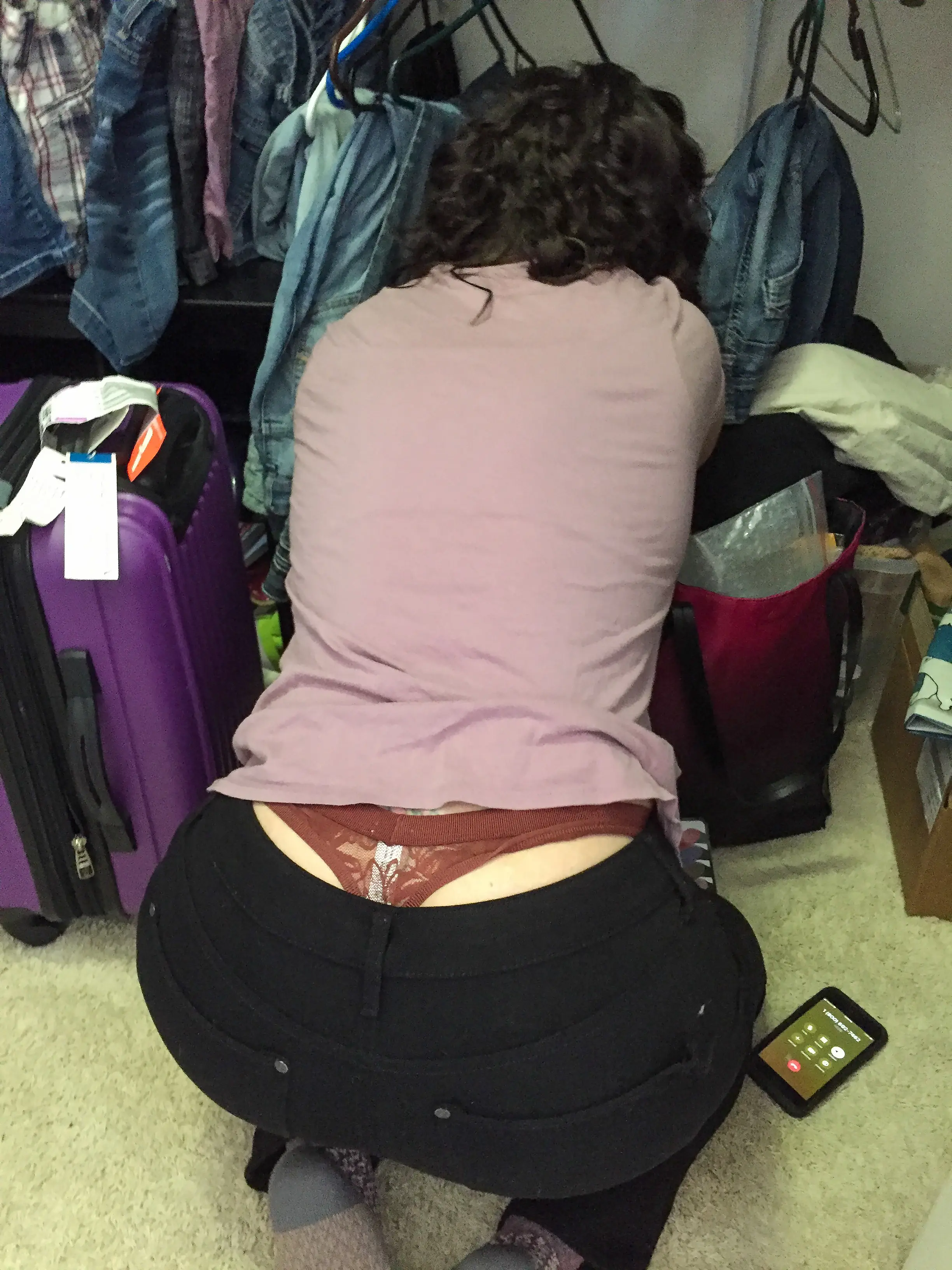 Wife and her whaletail getting ready for work - Sammi Starfish