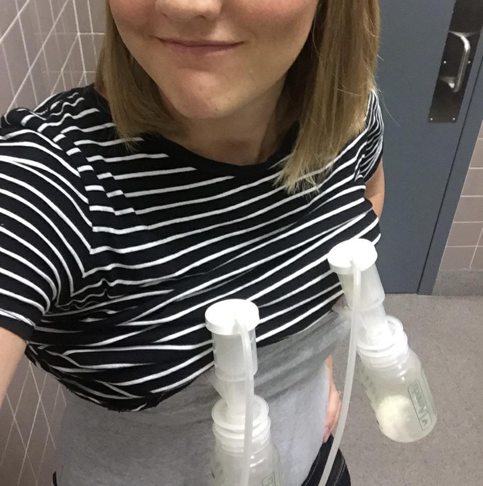 Wife Pumping At Work Scrolller