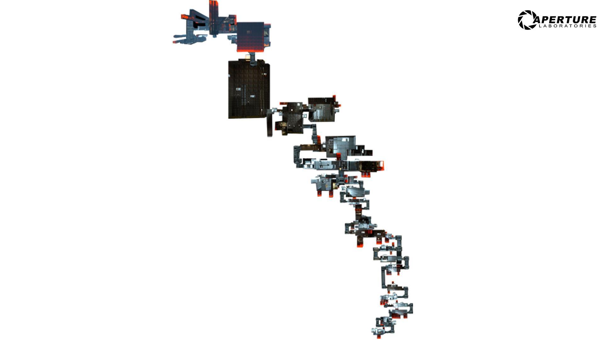 WIP map of aperture. I basically just took screenshots of every map ...