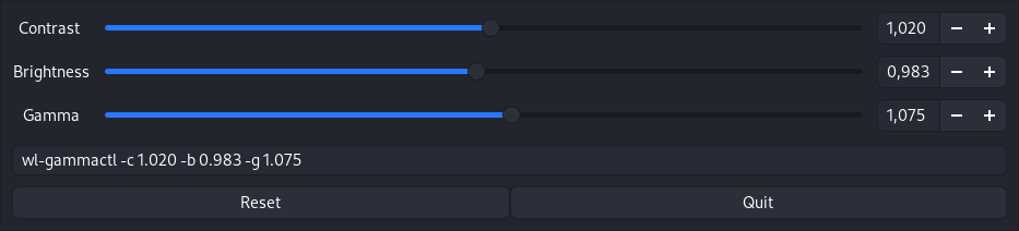 wl-gammactl: Set contrast, brightness and gamma using a GUI | Scrolller