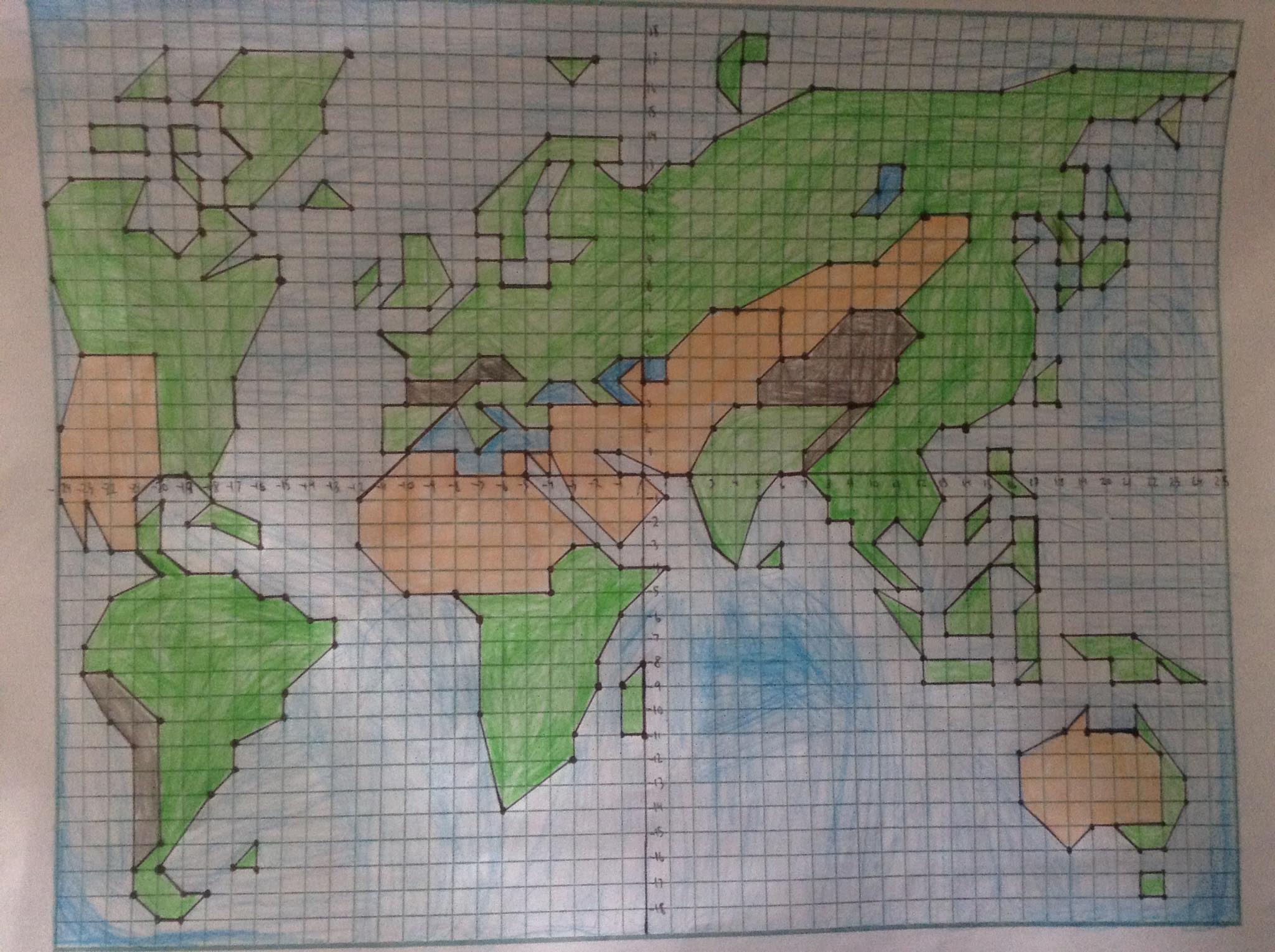 cartesian plane world map