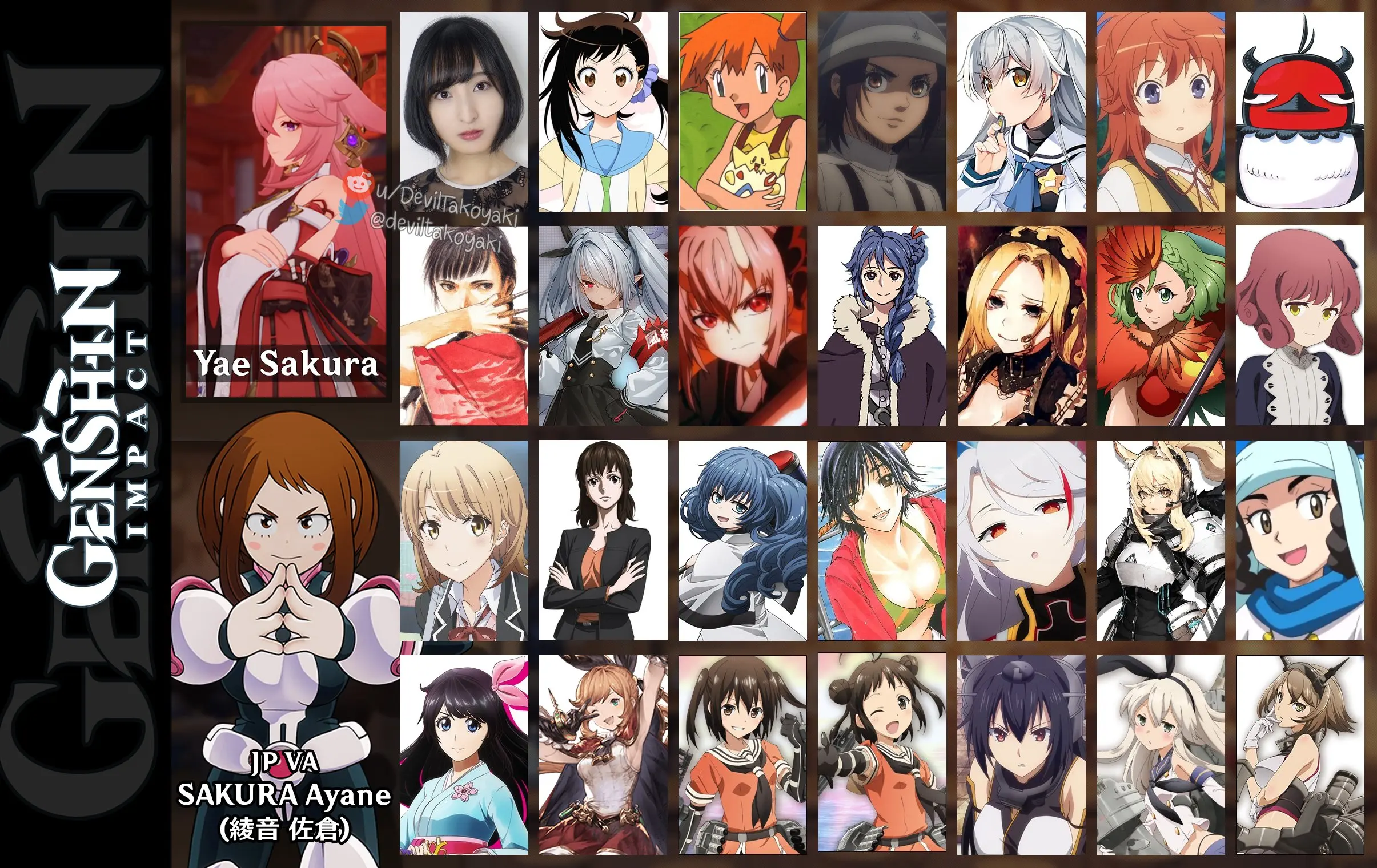 Yae Sakura's Japanese VA has been confirmed as Ayane Sakura. She ...