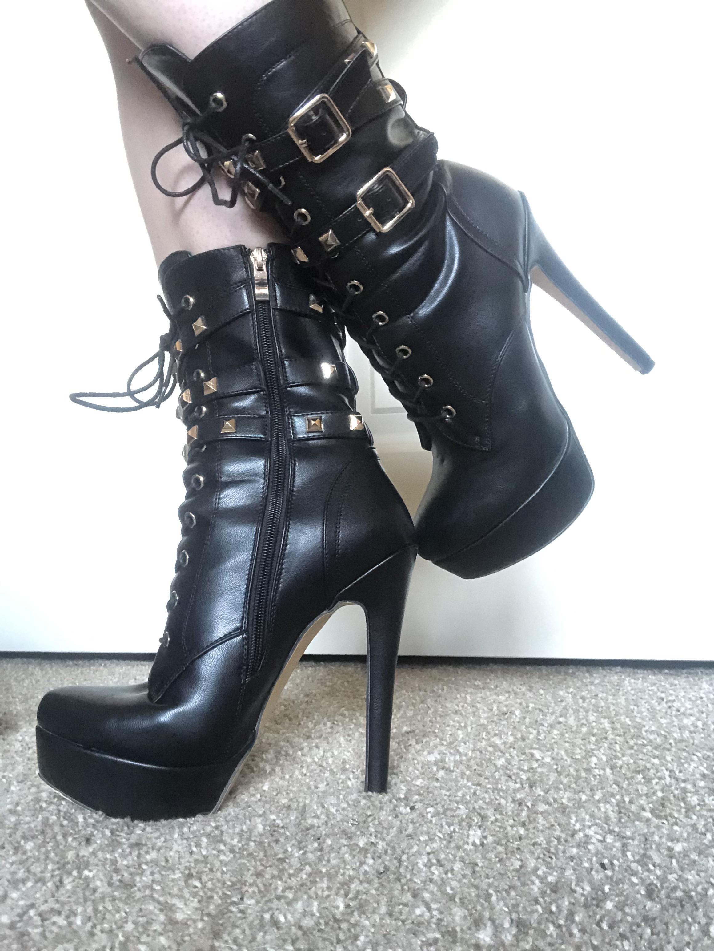 You want to be trampled underneath my boots, and beg to lick the soles ...