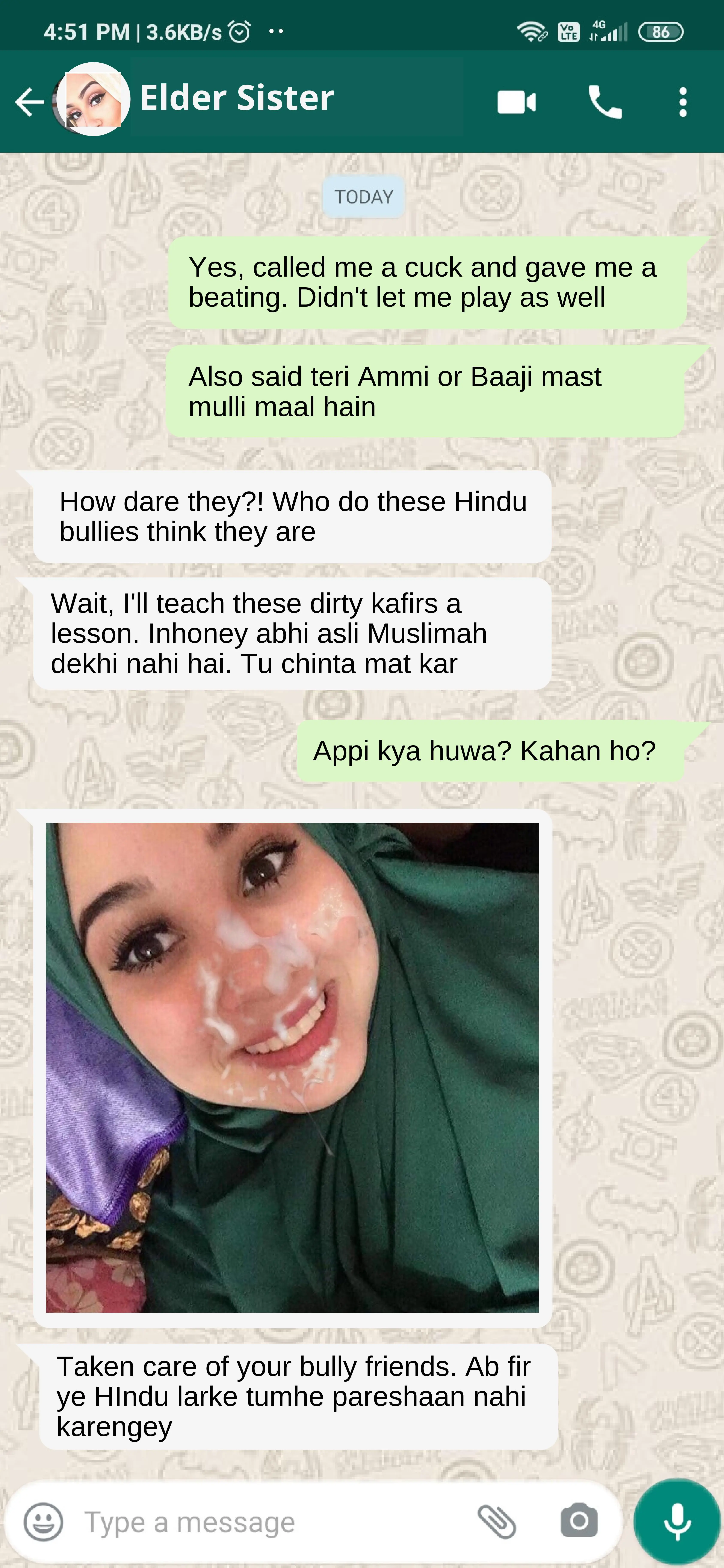 Your elder sister to the rescue from the Hindu bullies!