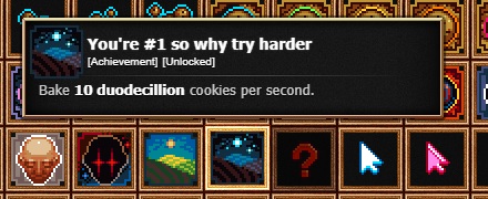 You're #1 so why try harder? (Just unlocked it) Scrolller