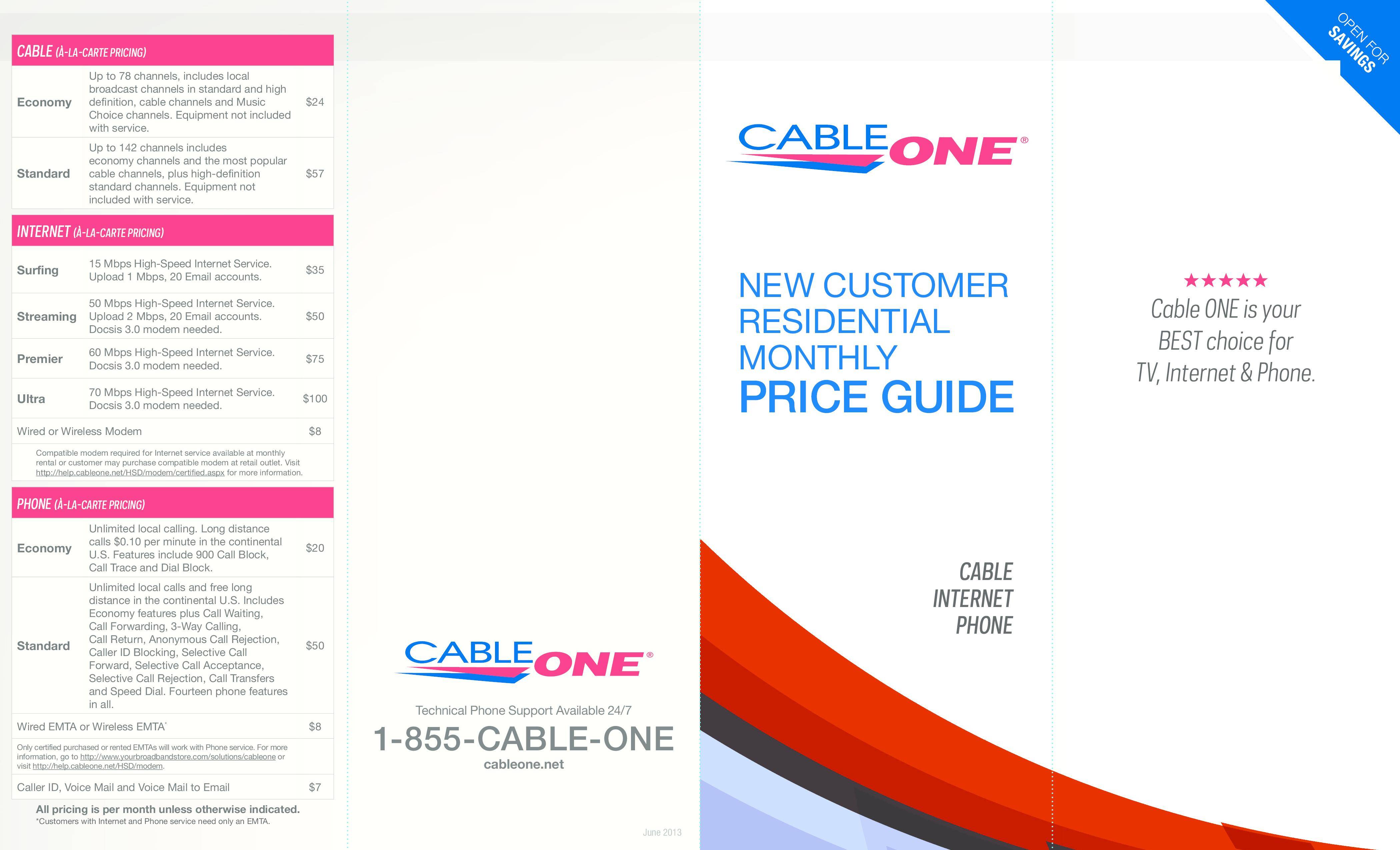 YSK CableOne has restructured their plans and pricing Scrolller