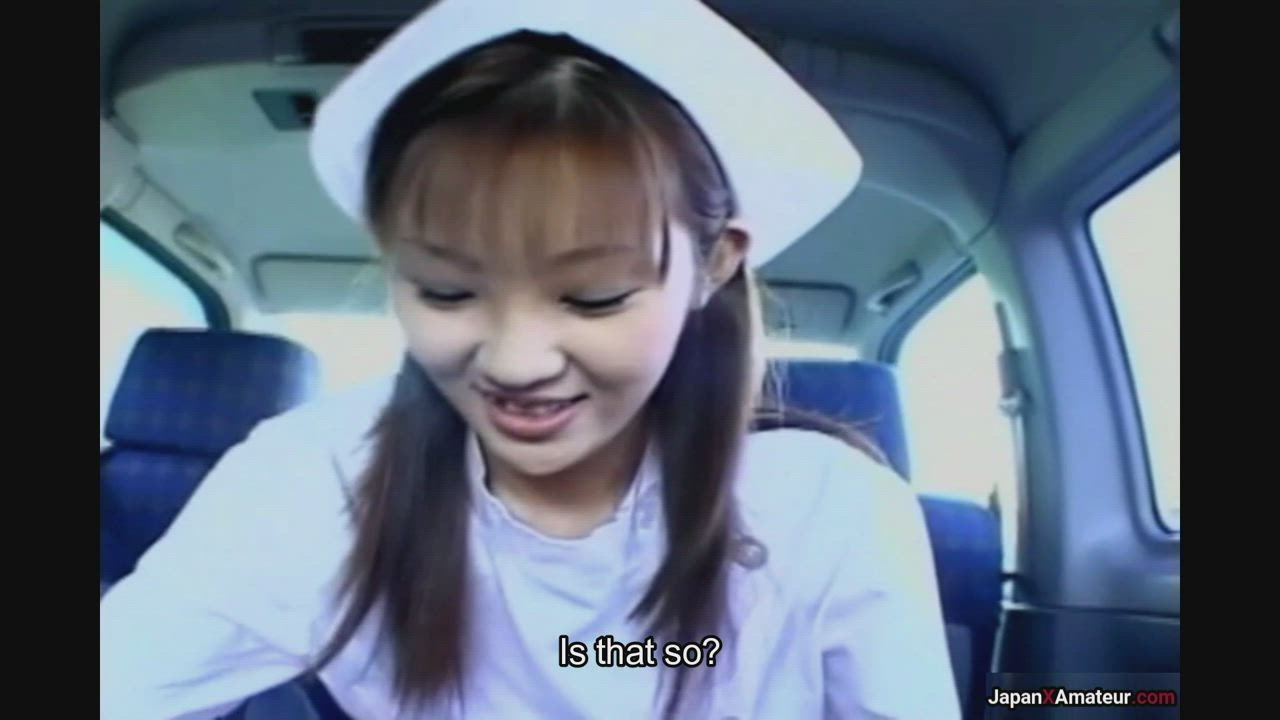 Japanese Nurse Giving A Blowjob Examination In A Car Scrolller