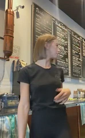 Barista flashing at Starbucks | Scrolller