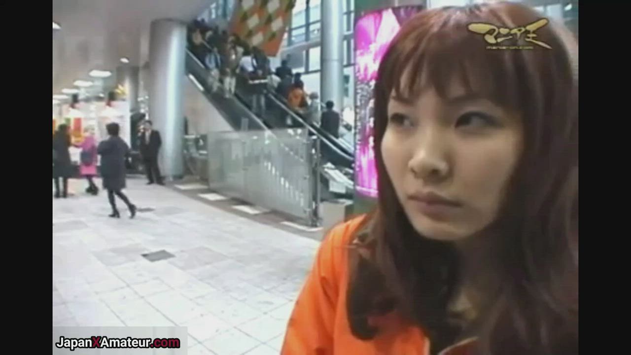 Japanese Girl Licking A Guys Tip In Front Of A Busy Shopping Mall Scrolller 