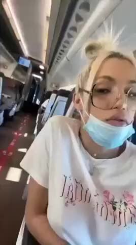 Blonde shemale masturbates publically in a skirt | Scrolller