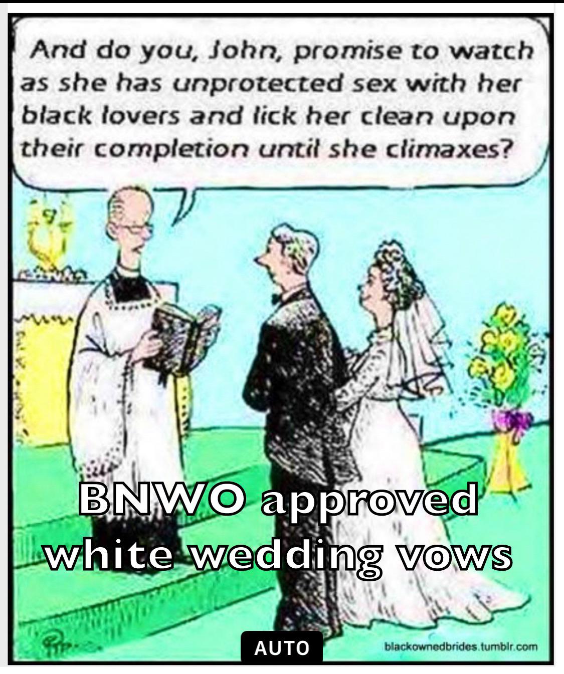 BNWO approved white wedding vows | Scrolller