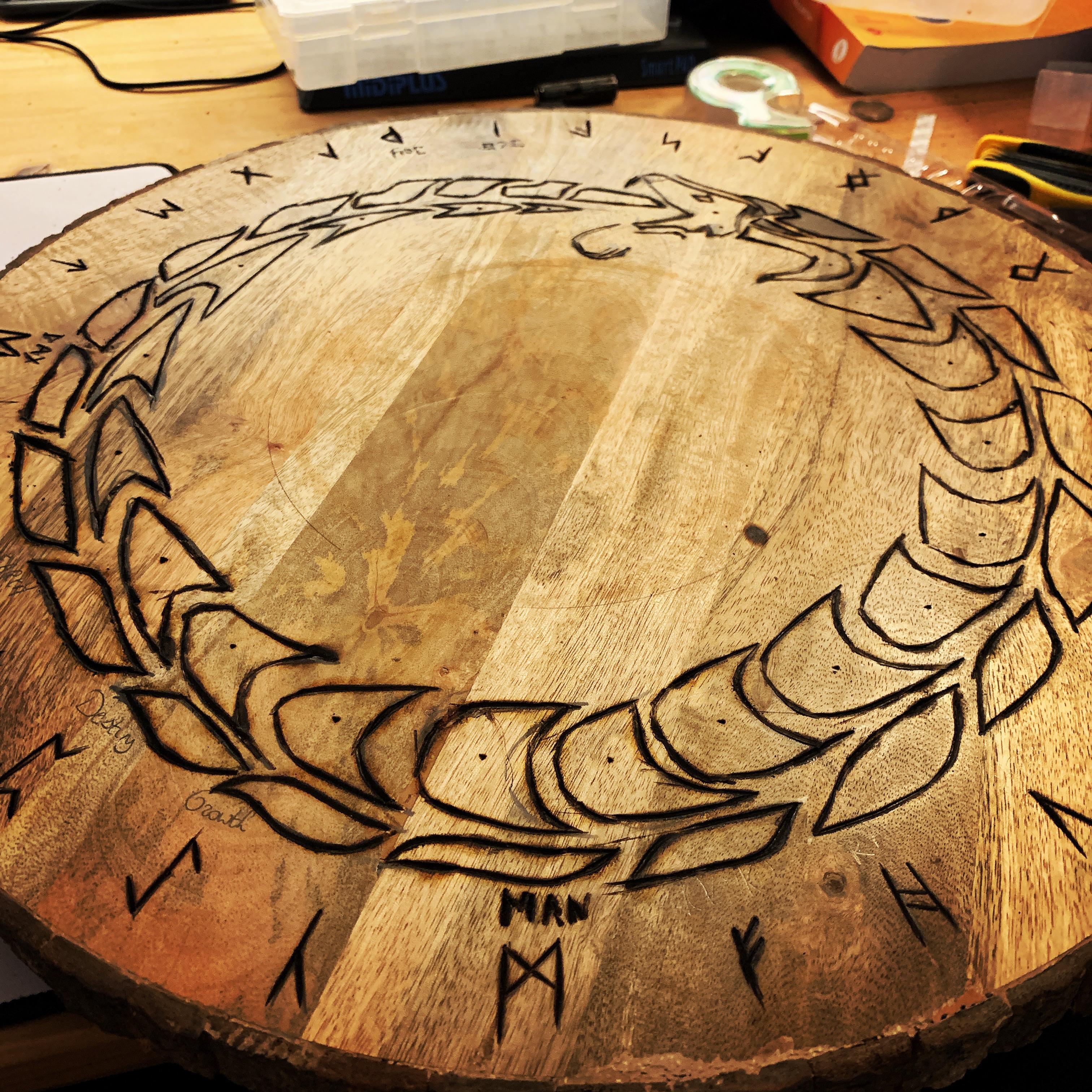 Decided to make a Jormungandr Rune Board | Scrolller