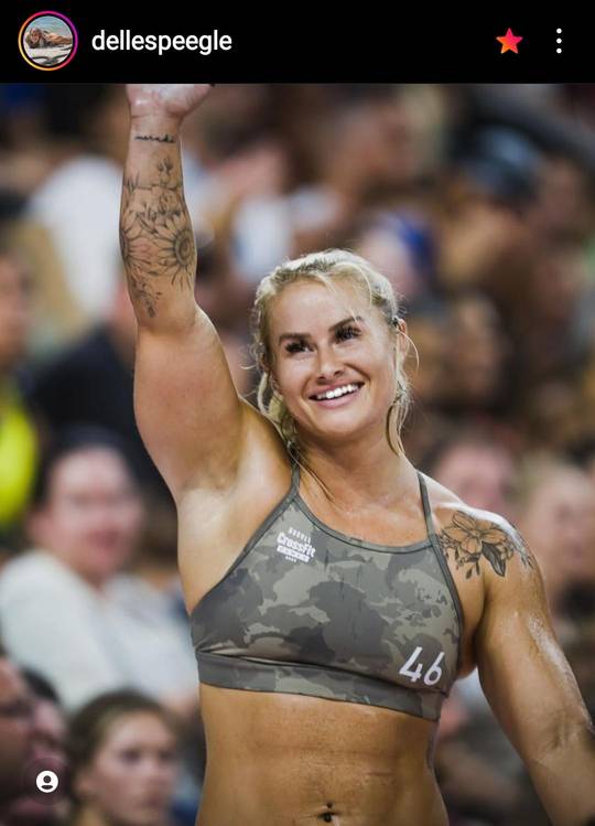 female athlete armpit