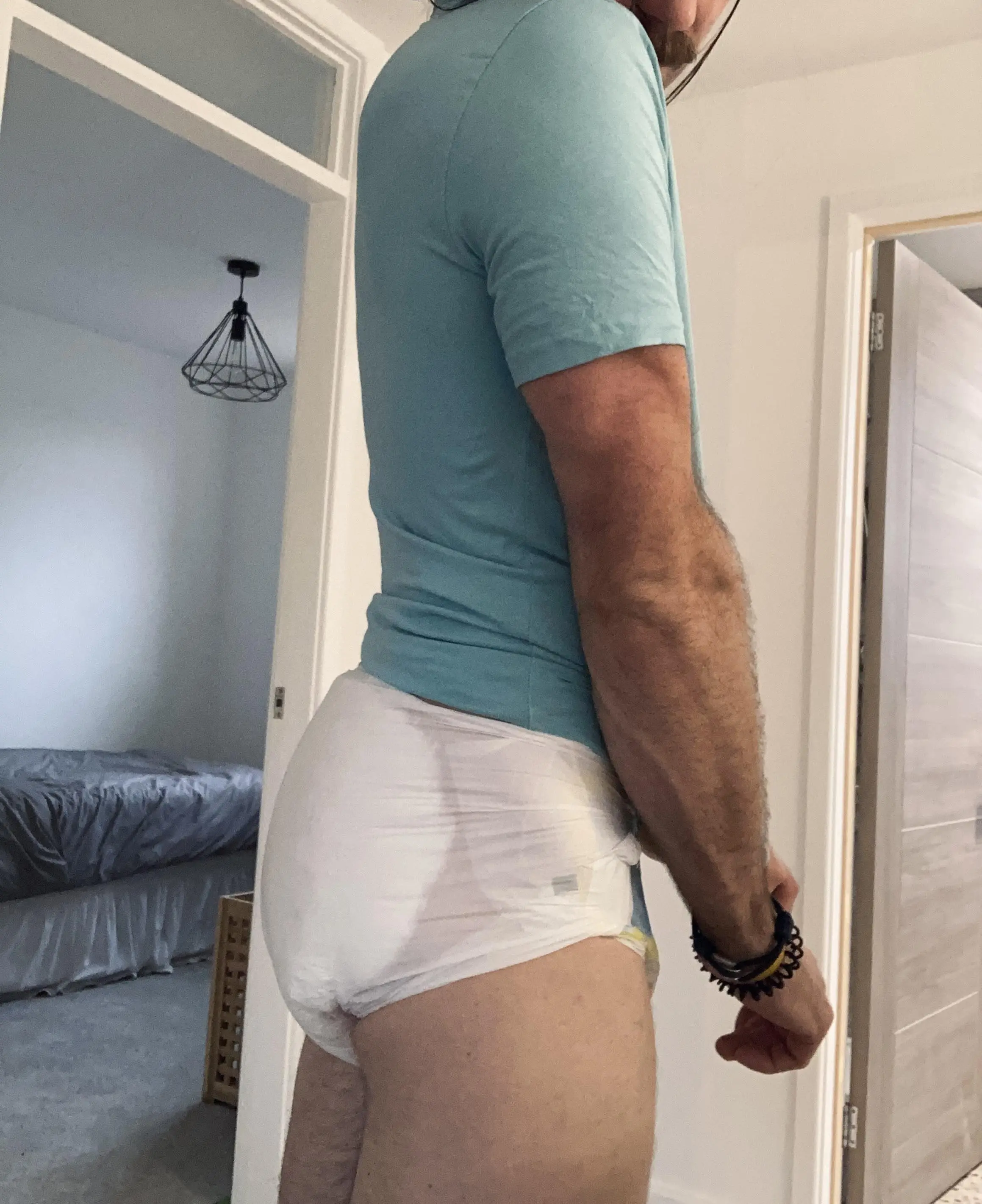 Diapers make me so shy!