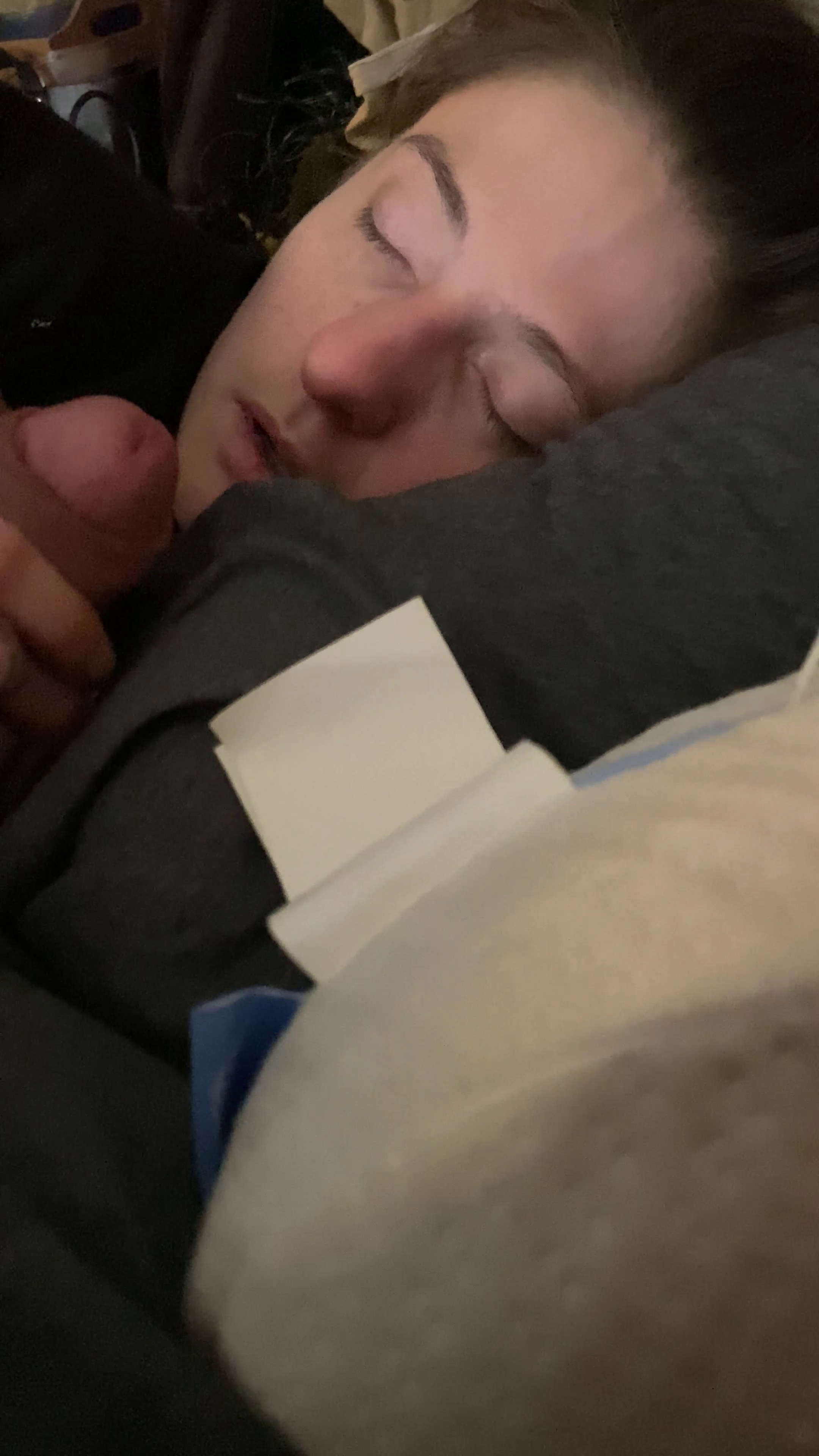 alyssa gets ussed while sleeping and cumed in mouth 