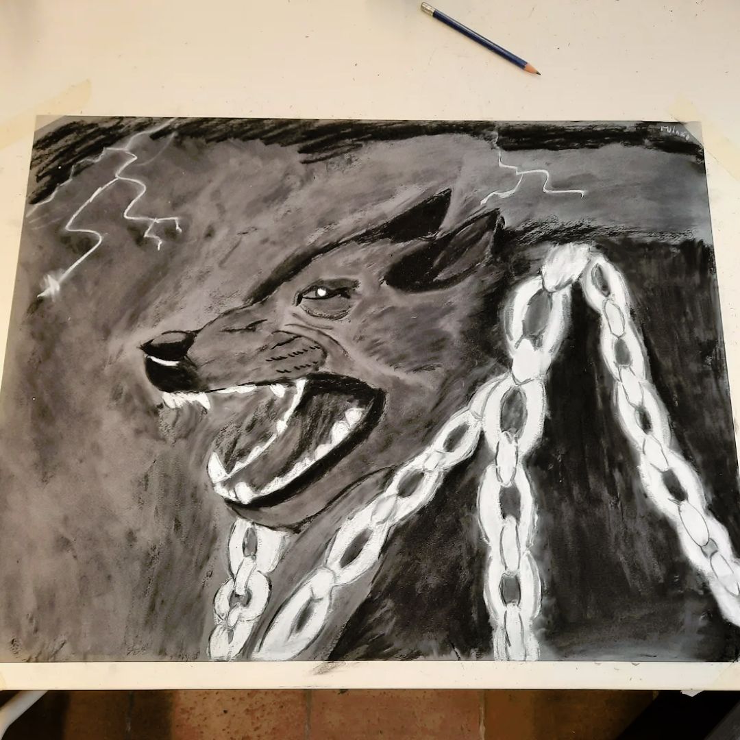 Fenrir drawing by me | Scrolller