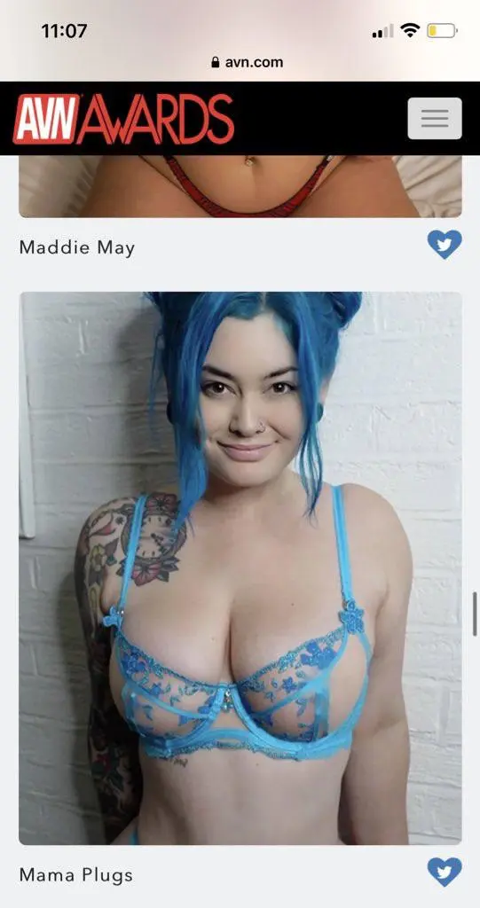 Hey everyone I can’t believe I’ve been nominated for the AVN awards 🥹 for ‘best content site creator star’ if you could click the link, scroll down and click my photo to vote and vote that would be amazing please let me know if you do so I can thank you.
