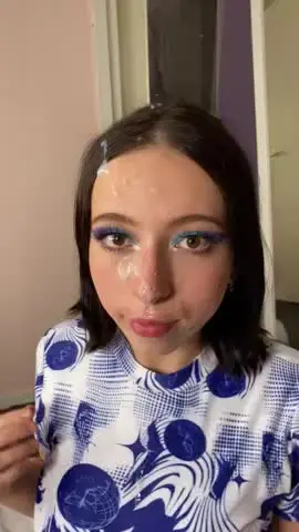 Messy little cum slut