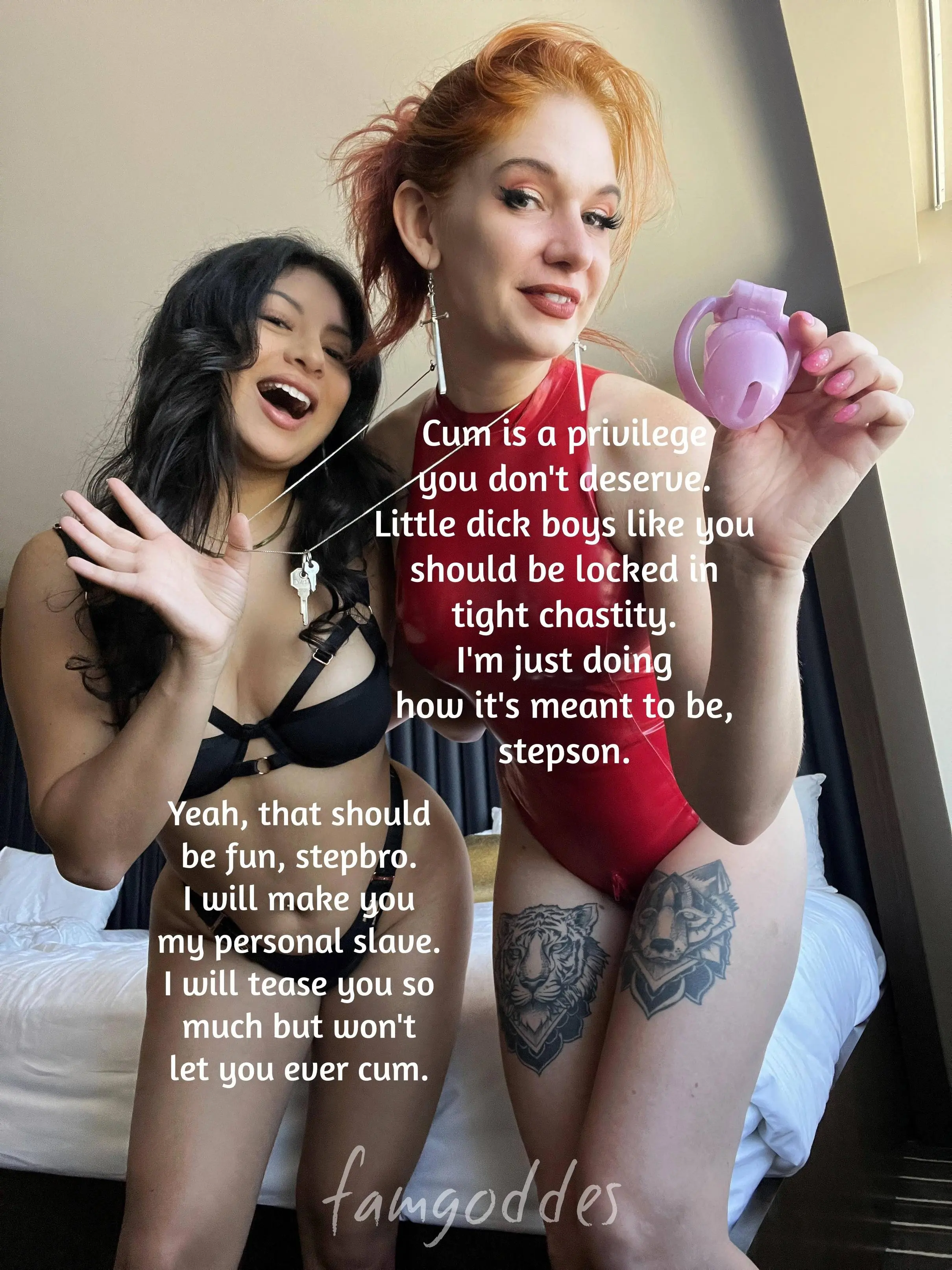 [mom] [sis] [femdom] [flr] [chastity] [sph] [teasing] [denial]