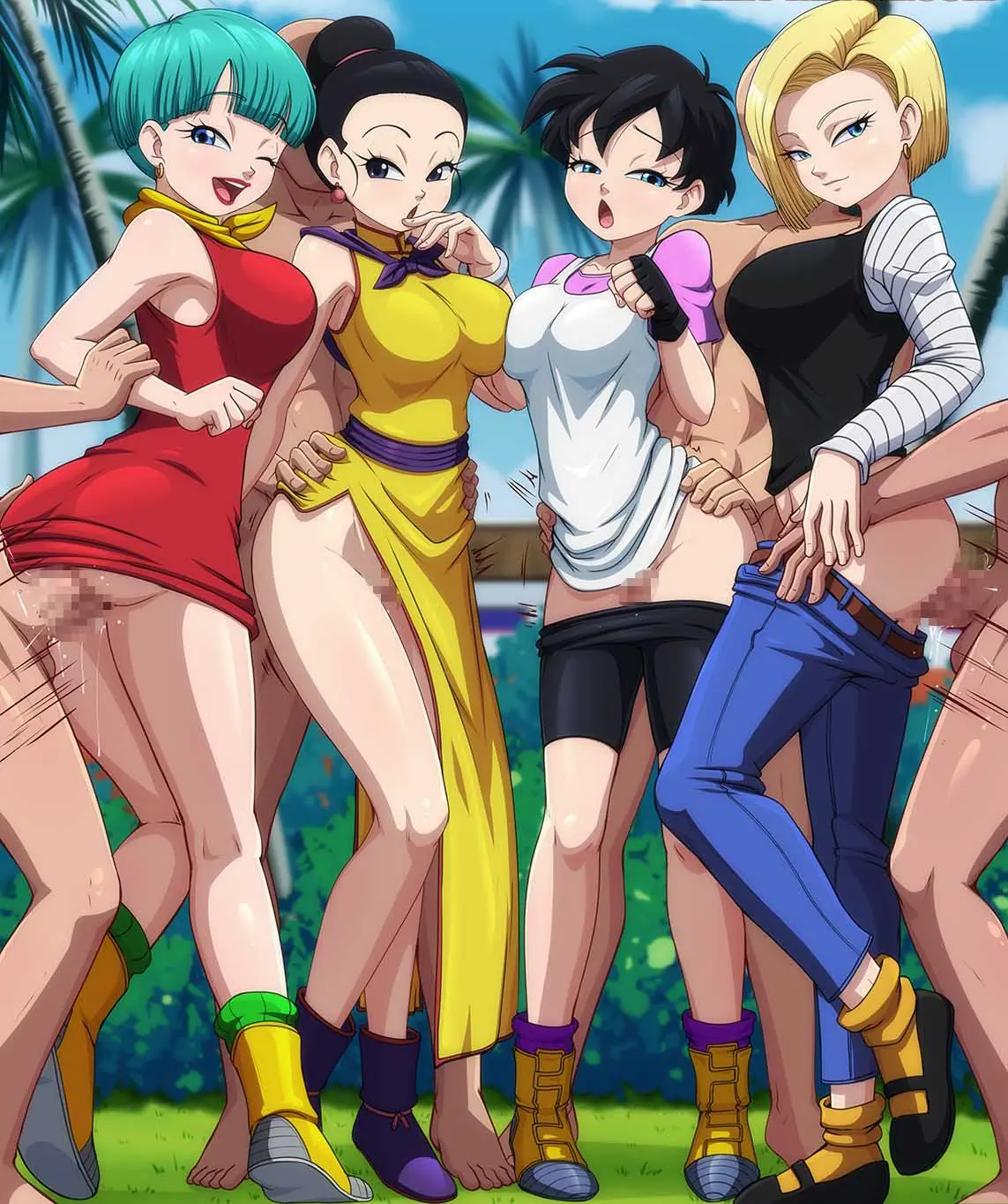 Mothers of Dragon ball fucked in public (Reit)