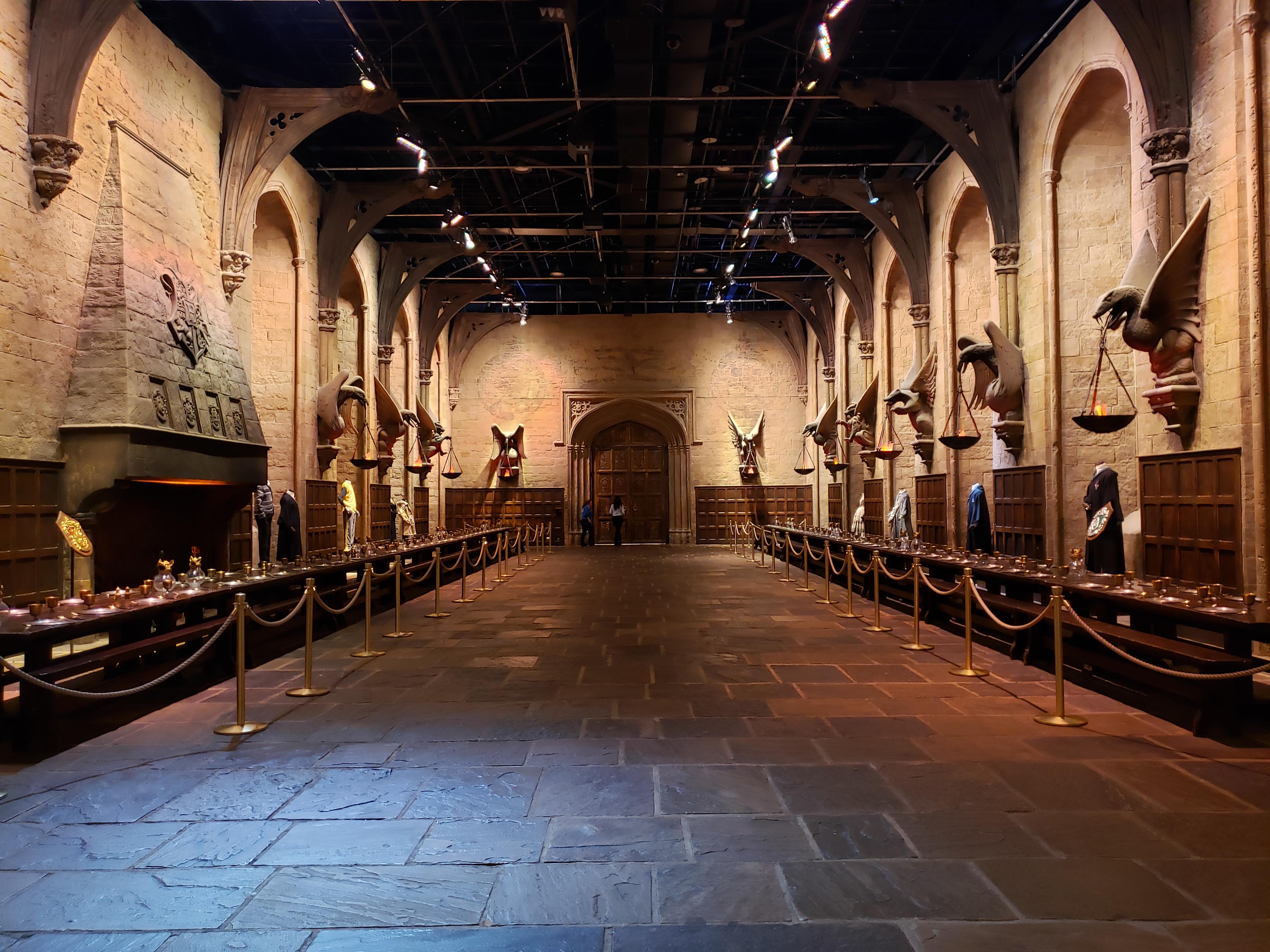 The Great Hall set at Harry Potter Universal Studios Tour, UK. Last day ...