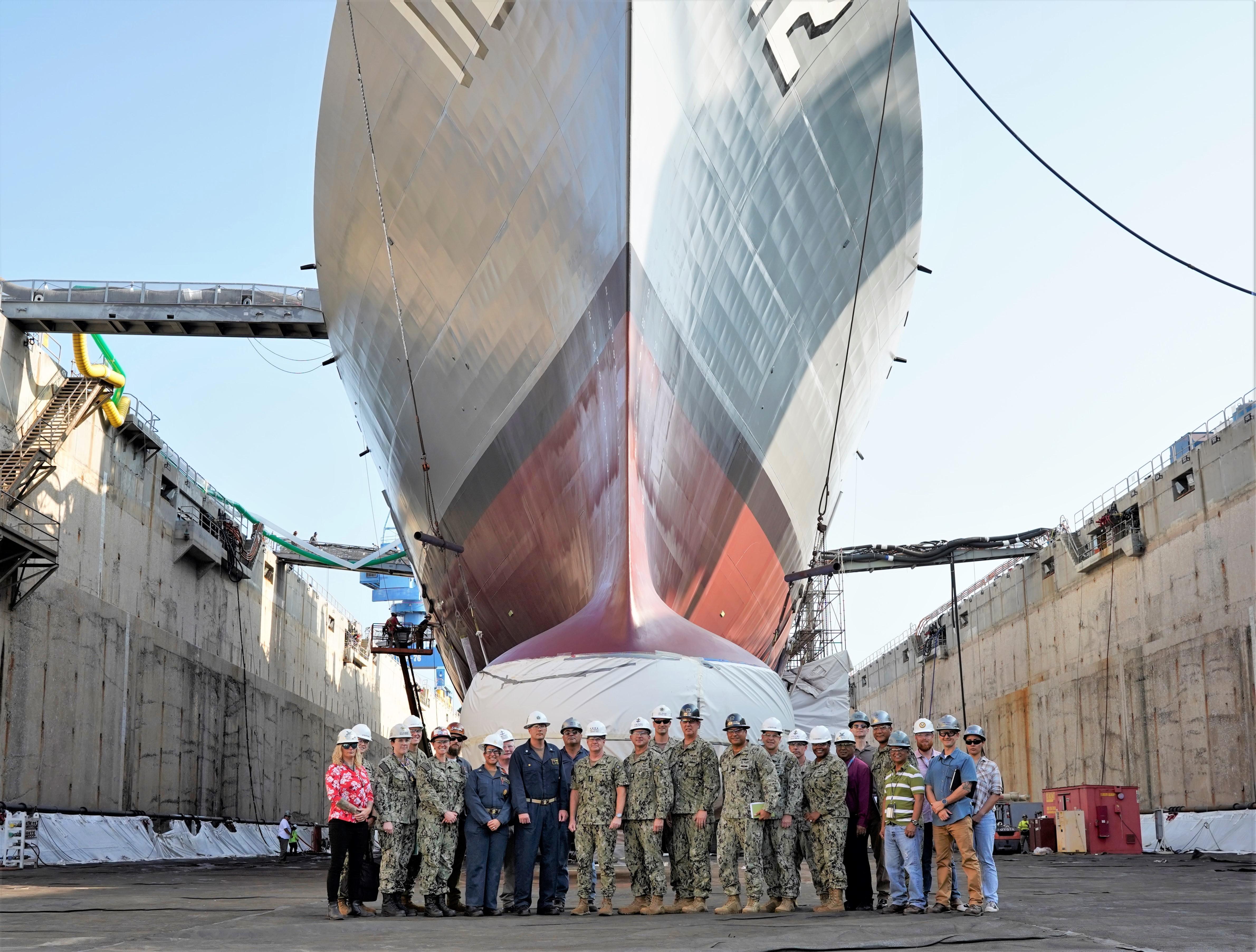 USS Michael Murphy (DDG 112) undergoing a maintenance availability at ...