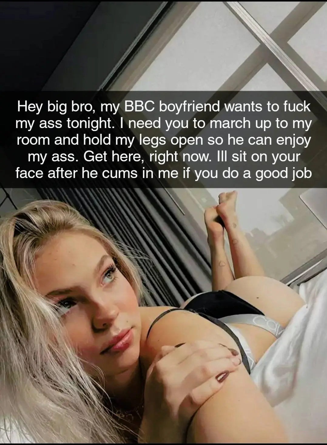 Your sister is a BBC slut now. Thank her boyfriend for keeping her satisfied. [Sis] [bbc]