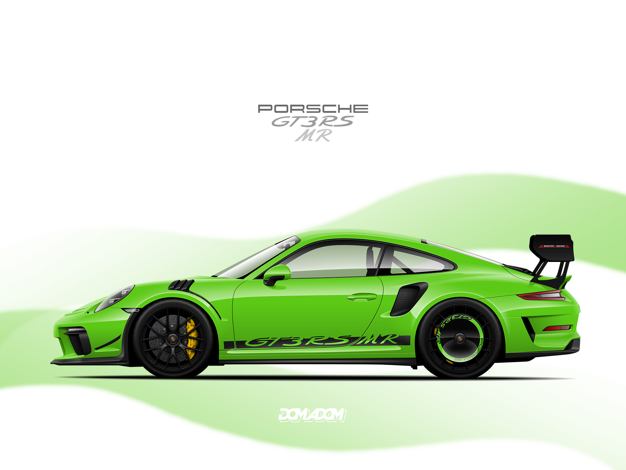 100% vector illustration of a Porsche GT3 I just finished! | Scrolller