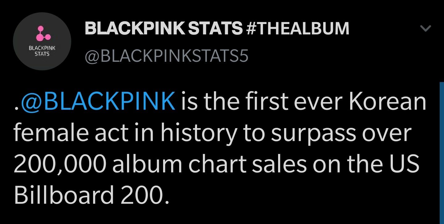 201110 BLACKPINK becomes the first ever Korean female act in history to ...