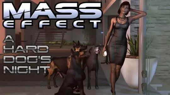 Hentai Beast 3D art by ShittyHorsey featuring a group of women and dogs in a Mass Effect futuristic setting