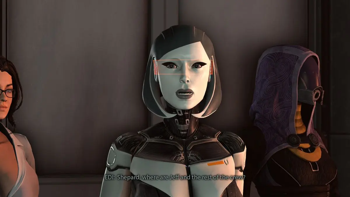 Hentai Beast 3D art by ShittyHorsey featuring a group of women and dogs in a Mass Effect futuristic setting