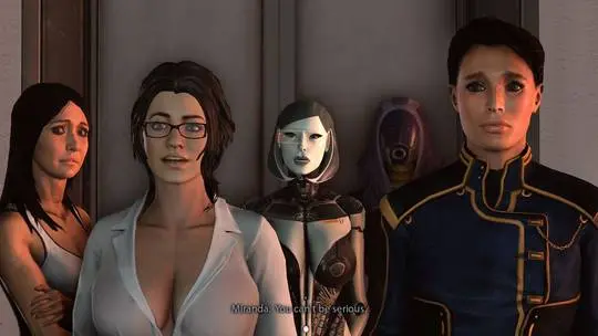 Hentai Beast 3D art by ShittyHorsey featuring a group of women and dogs in a Mass Effect futuristic setting