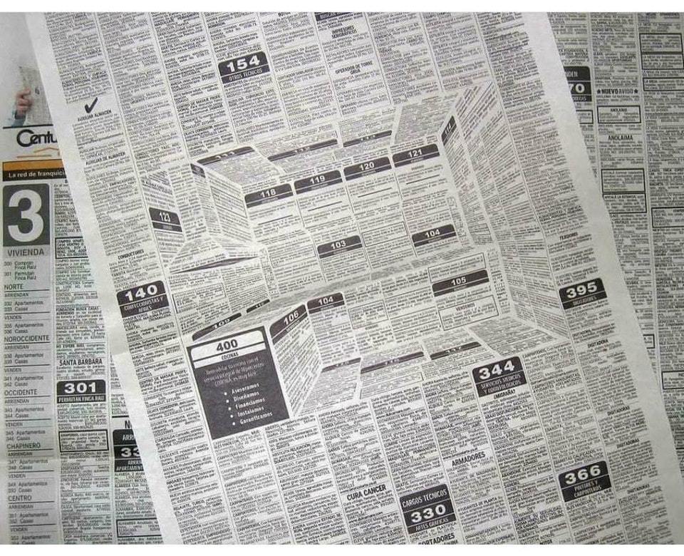 A Newspaper Kitchen Advert Scrolller