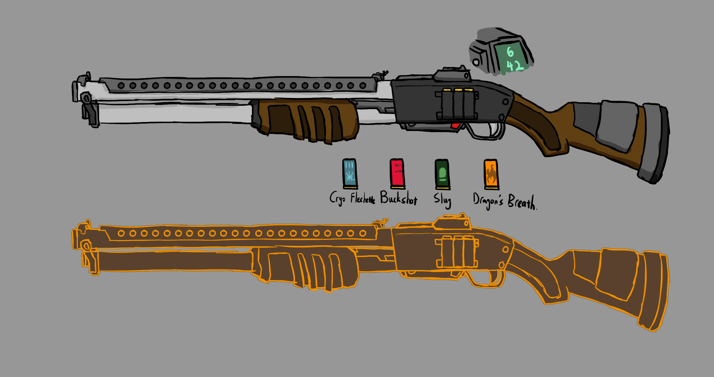 A weapon concept for Engineer, the Ryelington 950 Shotgun | Scrolller