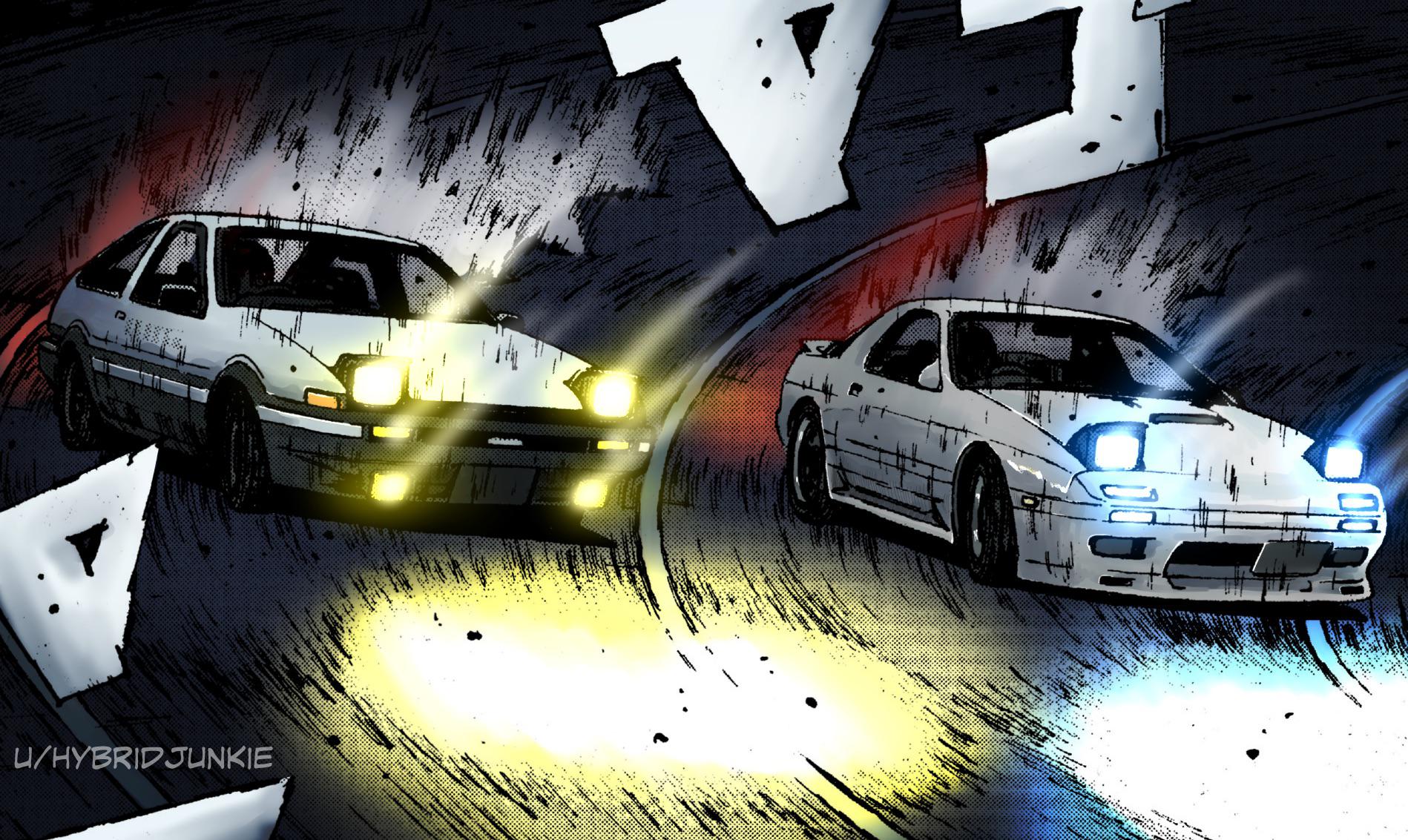 Ae86 Vs Rx7 Fc Colored Scrolller Ae86 Vs Rx7 Fc Colored Scrolller