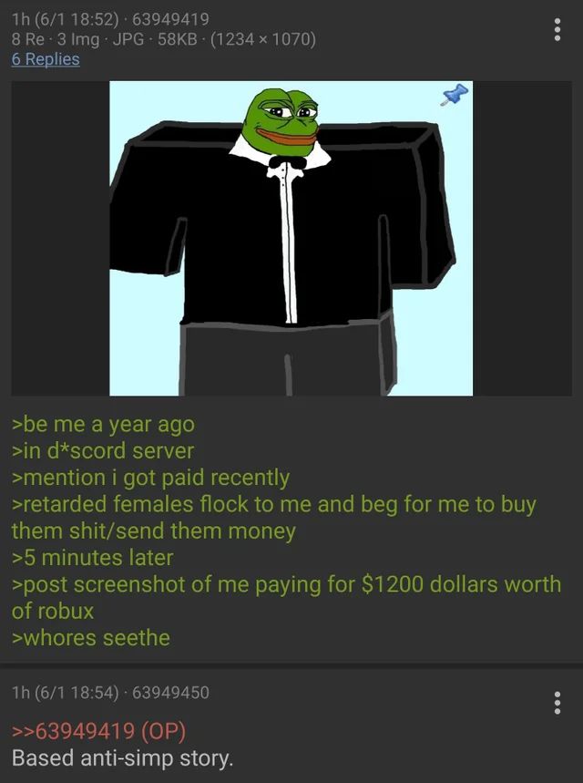 Anti-Simp Warriors are the greatest people this planet has ever seen ...