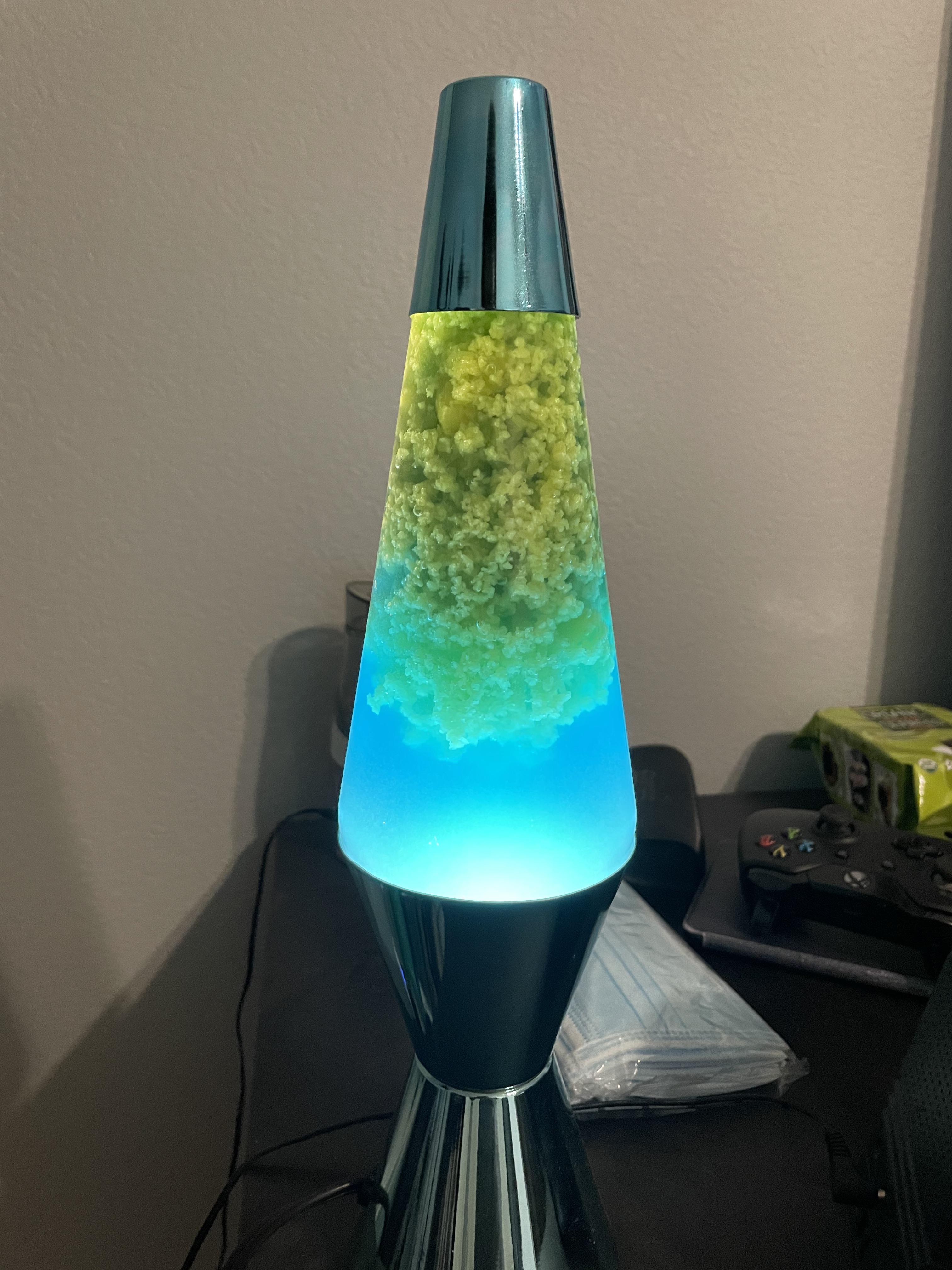 Apparently this is what happens when you shake a heated lava lamp. Don