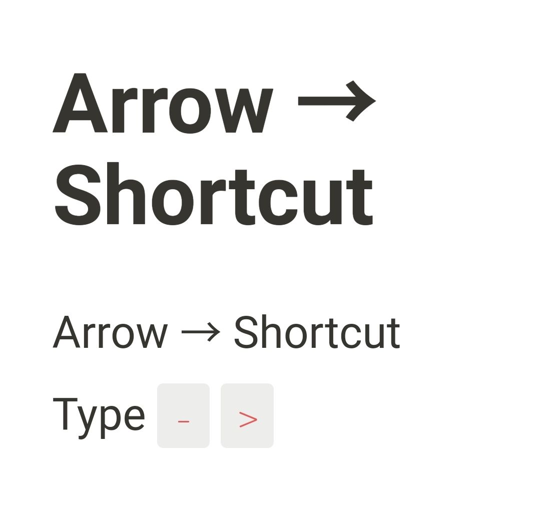 Arrow Symbol Shortcut My Favorite Shortcut I ve Discovered So Far arrow-symbol-shortcut-my-favorite-shortcut-i-ve-discovered-so-far