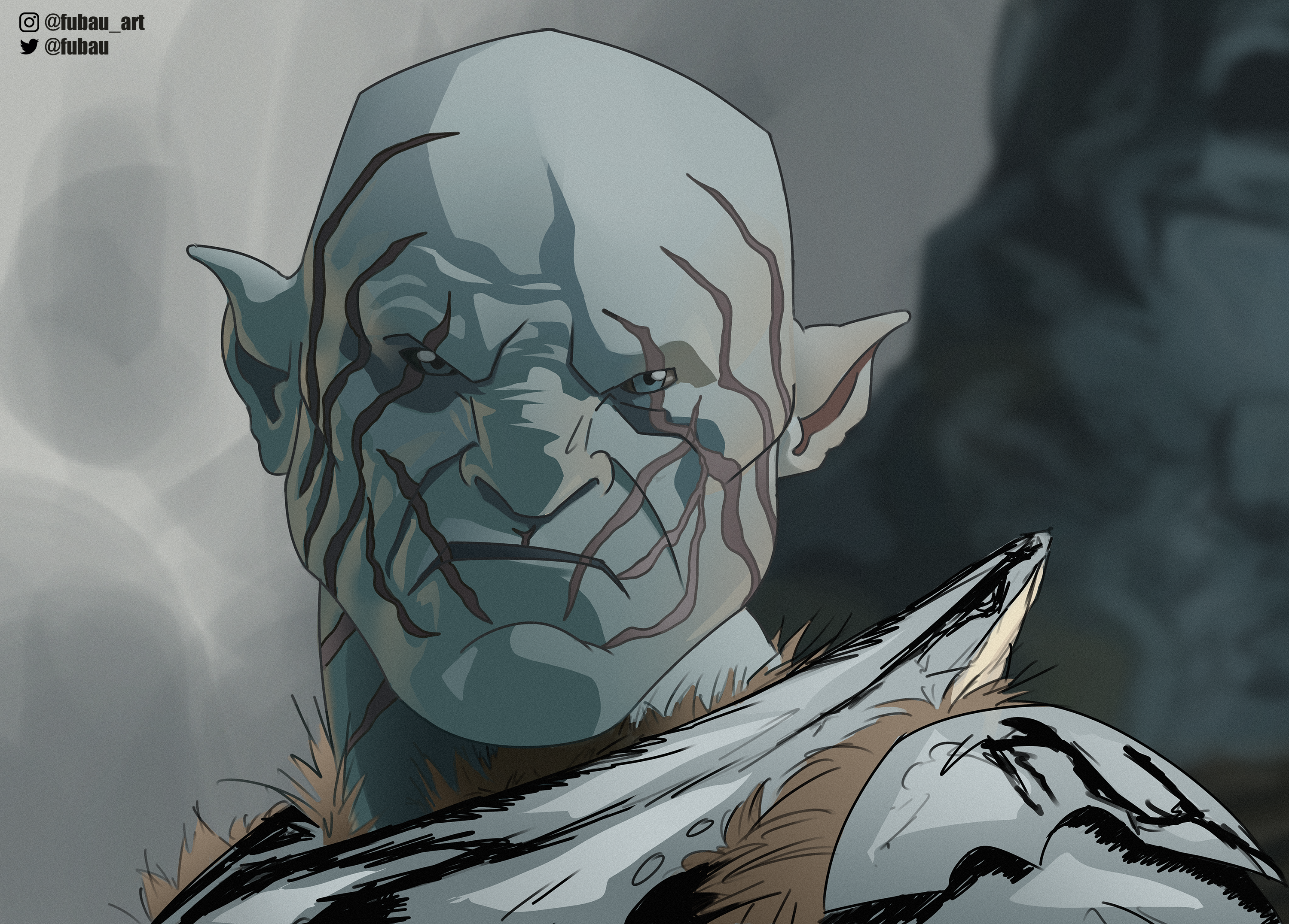 Azog from The Hobbit fanart (by me) | Scrolller
