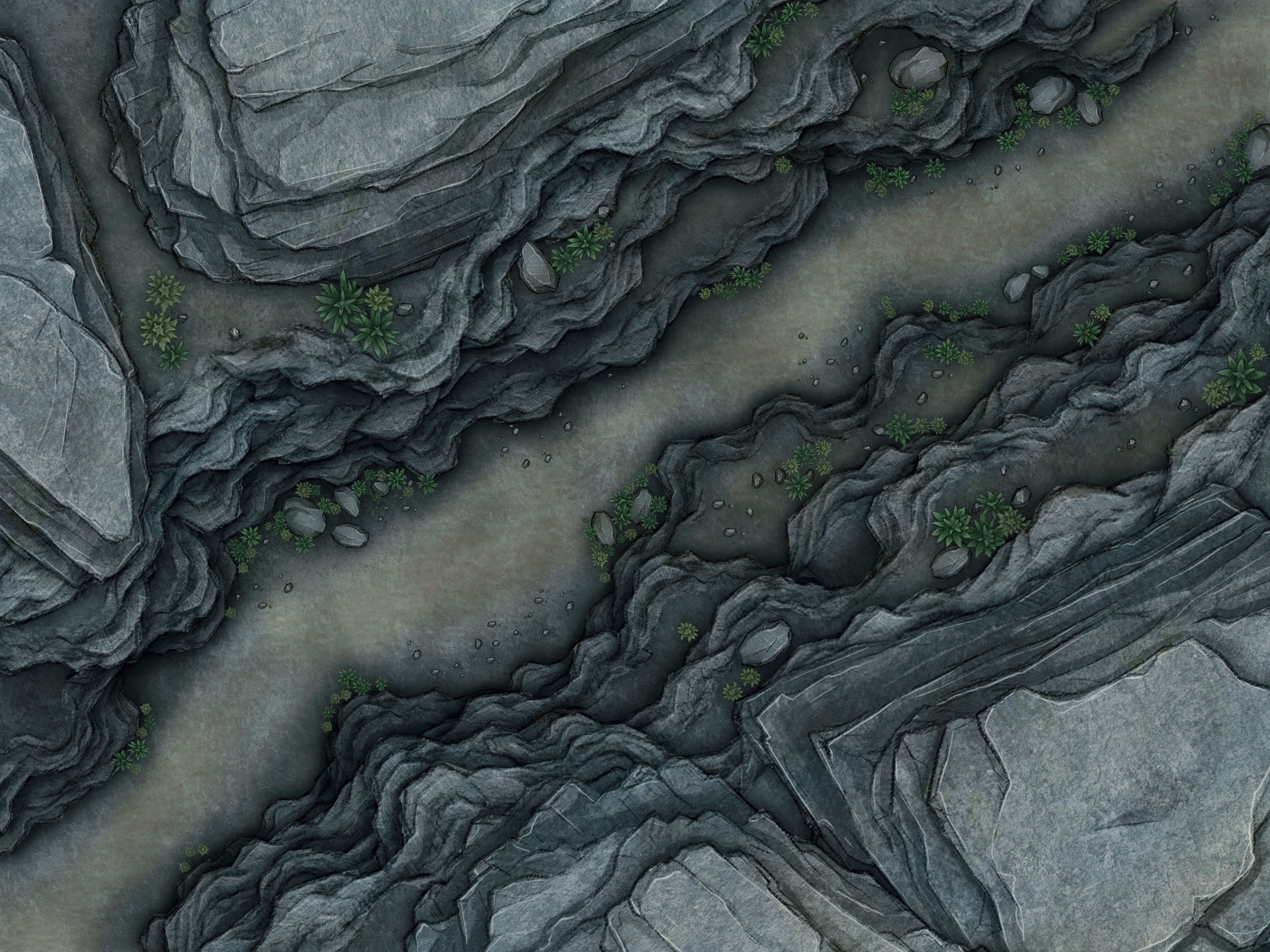 [Battlemap] Just a quick ravine map, have fun [Inkarnate] | Scrolller