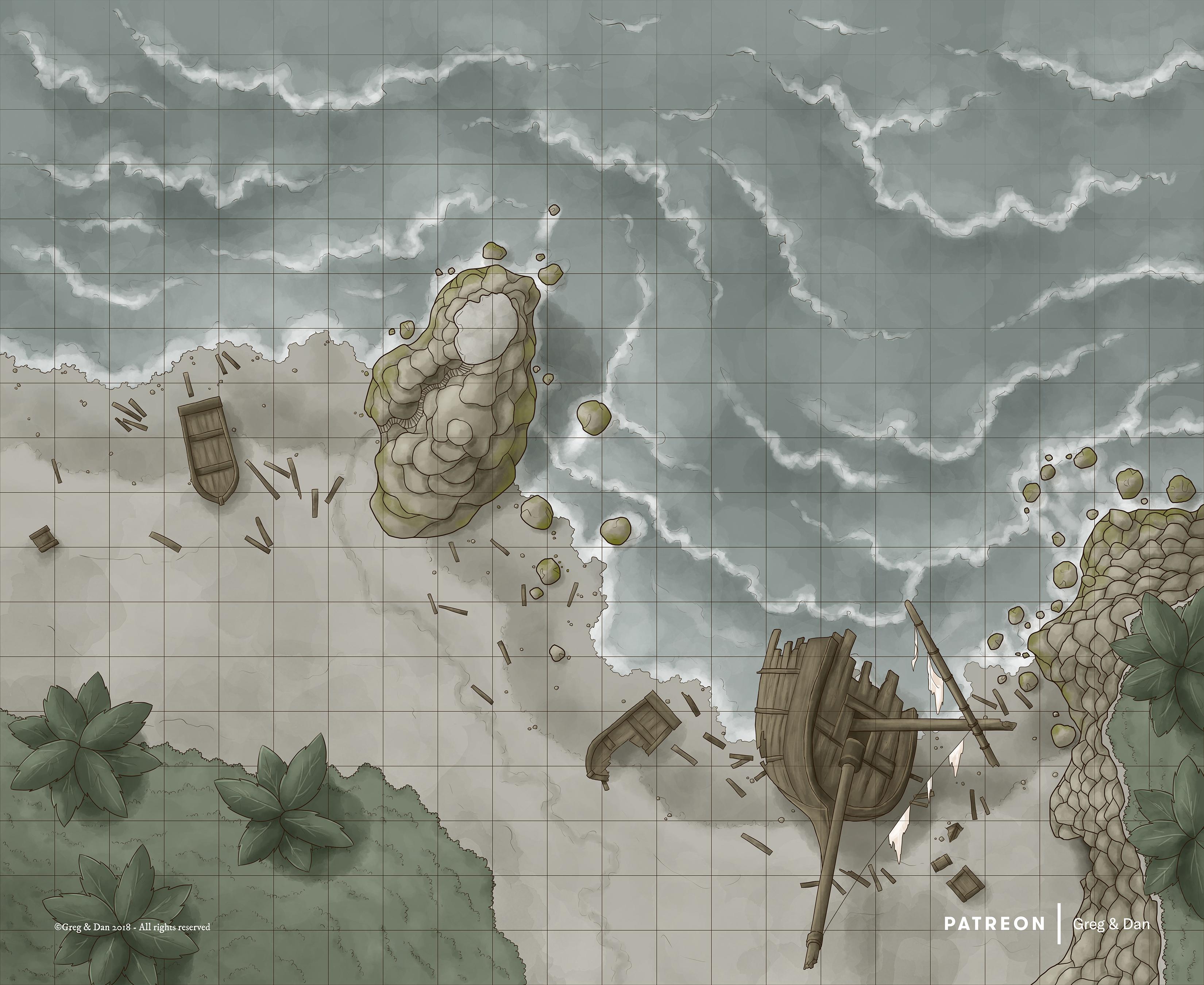 [Battlemap] Shipwreck Battlemap | Scrolller
